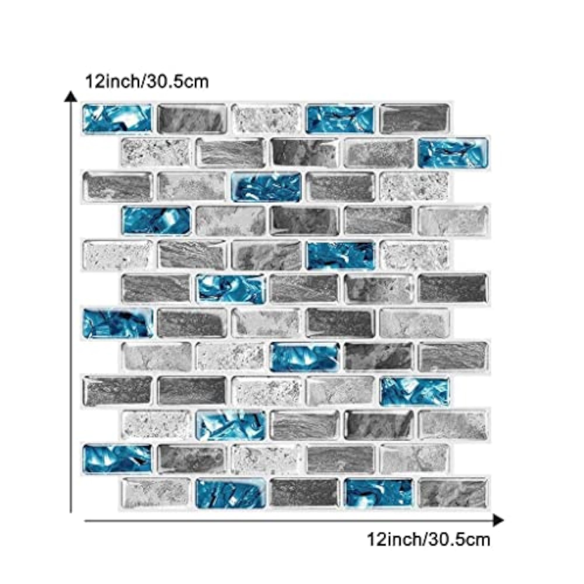 3D Marble Tile Backsplash Wallpaper for Kitchen Counter Top DIY